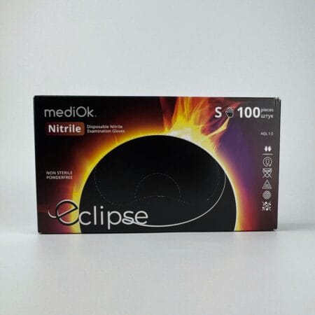 Рукавички нітрилові чорні 5.2 г Mediok Eclipse розмір S