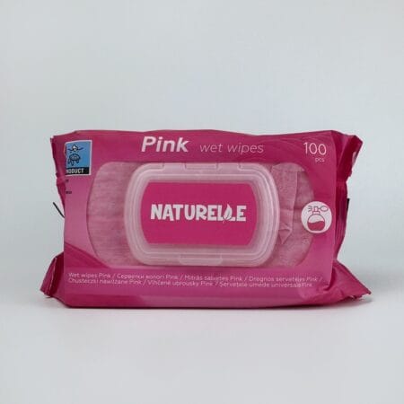 Вологі серветки Naturelle Pink 100 шт рожеві