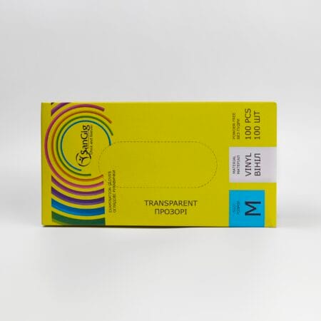 Рукавички вінілові прозорі Sangig розмір M