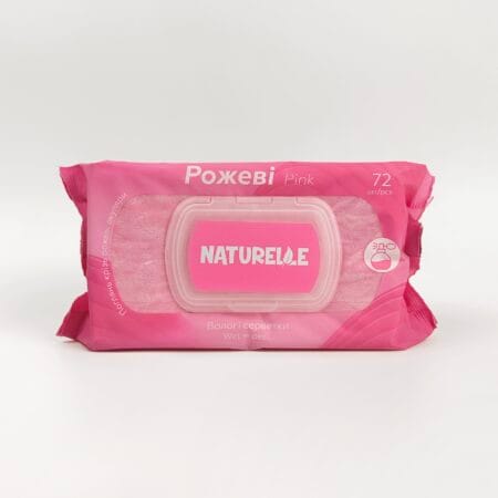 Вологі серветки Naturelle Pink 72 шт рожеві